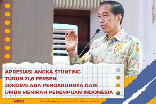 Prevalensi Stunting Turun Jadi 21,6 Persen, Presiden Joko Widodo Tekankan Kerja Bersama
