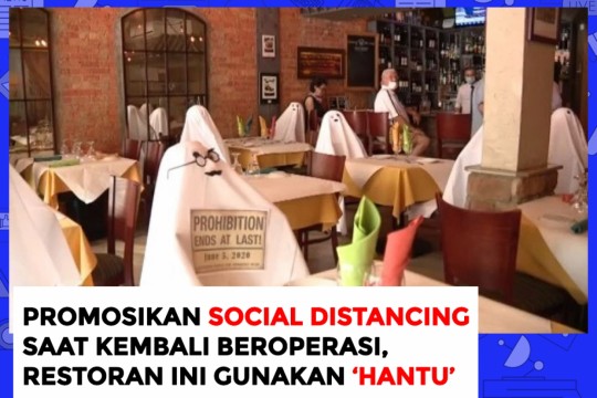 Promosikan Social Distancing Saat Kembali Beroperasi, Restoran Ini Gunakan ‘Hantu’
