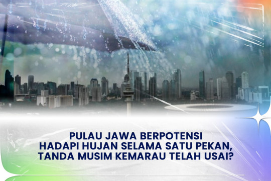 Pulau Jawa Berpotensi Hadapi Hujan Selama Satu Pekan, Tanda Musim Kemarau Telah Usai?