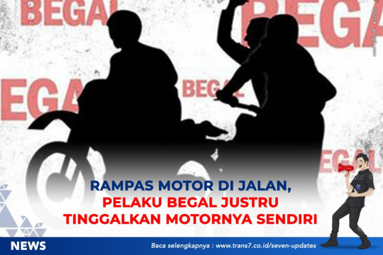 Rampas Motor Di Jalan, Pelaku Begal Justru Tinggalkan Motornya Sendiri