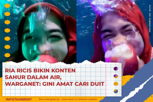 Ria Ricis Bikin Konten Sahur Dalam Air, Warganet: Gini Amat Cari Duit