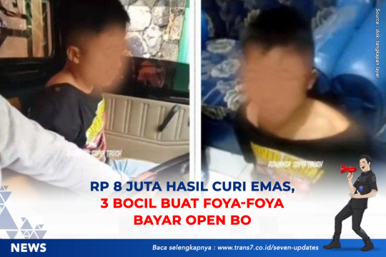 Rp 8 Juta Hasil Curi Emas, 3 Bocil Buat Foya-foya Bayar Open BO