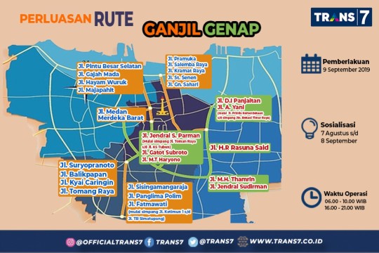 Sudah Resmi! Ini Dia Rute Baru Ganjil Genap!