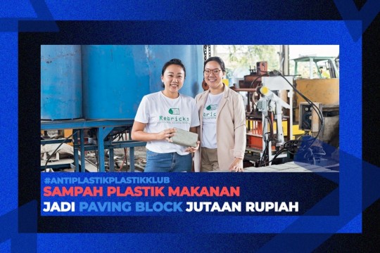 Sampah Plastik Makanan Jadi Paving Block Jutaan Rupiah