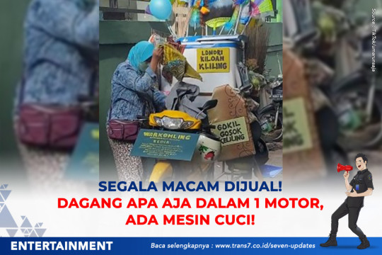Segala Macam Dijual. Ibu Ini Dagang Apa Saja Dalam Satu Motor, Ada Mesin Cuci!