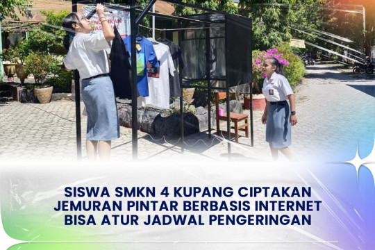 Siswa SMKN 4 Kupang Ciptakan Jemuran Pintar Berbasis Internet Bisa Atur Jadwal Pengeringan