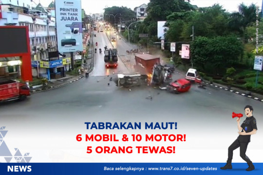Tabrakan Maut! 6 Mobil Dan 10 Motor, 5 Orang Tewas