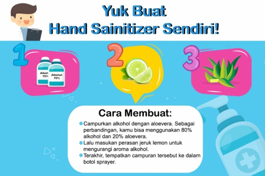 Tak Perlu Panik, Yuk Buat Hand Sanitizer Sendiri!