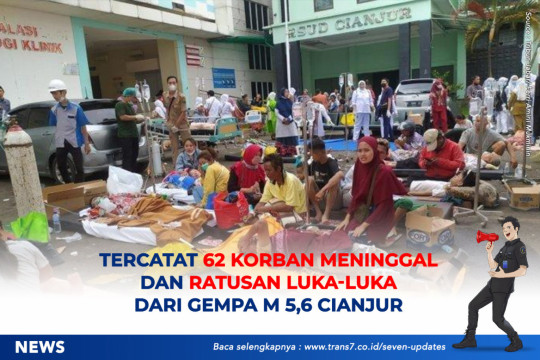 Tercatat 62 Korban Meninggal Dan Ratusan Luka-luka Dari Gempa M 5,6 Cianjur