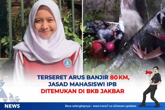 Terseret Arus Banjir 80 KM. Jasad Mahasiswi IPB Ditemukan Di BKB Jakbar