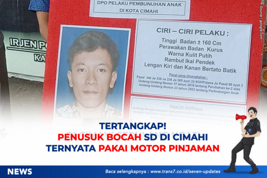 Tertangkap! Penusuk Bocah SD Di Cimahi Ternyata Pakai Motor Pinjaman