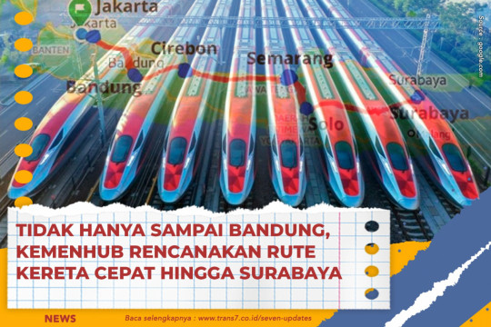Tidak Hanya Sampai Bandung, Kemenhub Rencanakan Rute Kereta Cepat Hingga Surabaya