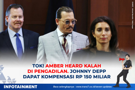 Tok! Amber Heard Kalah Di Pengadilan. Johnny Depp Dapat Kompensasi Rp 150 Miliar