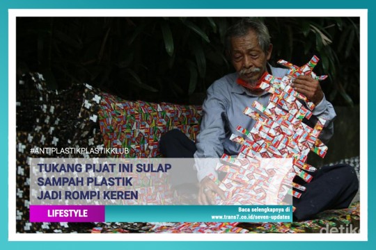 Tukang Pijat Ini Sulap Sampah Plastik Jadi Rompi Keren