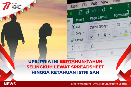 Ups! Pria Ini Bertahun-Tahun Selingkuh Lewat Spreadsheet Hingga Ketahuan Istri Sah