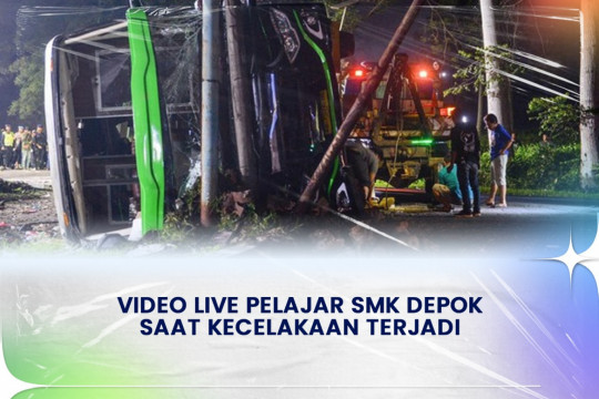 Video Live Pelajar SMK Depok Saat Kecelakaan Terjadi