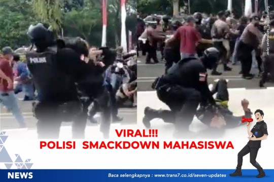 Viral!!! Polisi Smackdown Mahasiswa