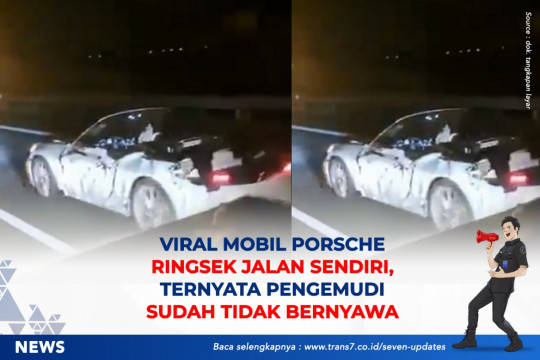 Viral Mobil Porsche Ringsek Jalan Sendiri, Ternyata Pengemudi Sudah Tidak Bernyawa