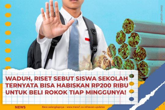 Waduh, Riset Sebut Siswa Sekolah Ternyata Bisa Habiskan Rp200 Ribu Untuk Beli Rokok Tiap Minggunya!