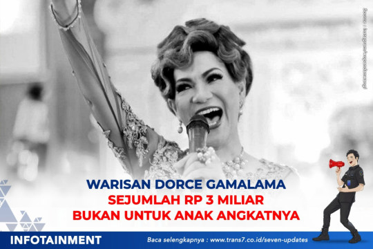 Warisan Dorce Gamalama Sejumlah Rp 3 Miliar Bukan Untuk Anak Angkatnya