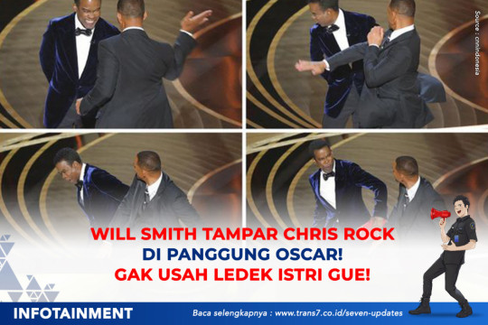 Will Smith Tampar Chris Rock Di Panggung Oscar. Gak Usah Ledek Istri Gue!