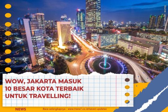Wow, Jakarta Masuk 10 Besar Kota Terbaik Untuk Travelling!
